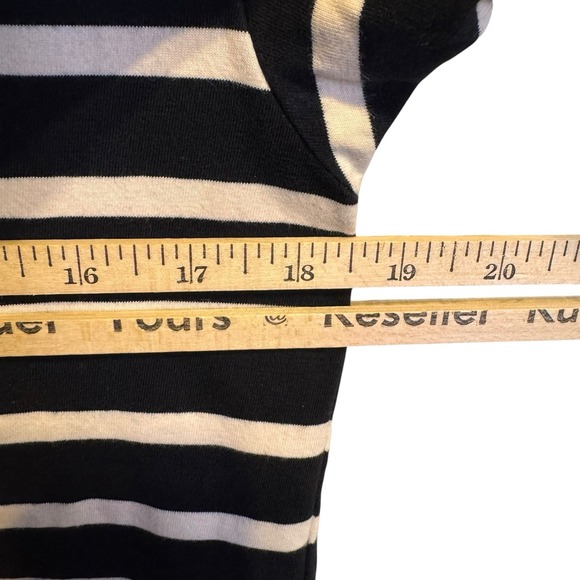 J. Crew Sheath Dress Woman S Small Ruffled Bell Sleeve Striped Style #F0160 - Picture 8 of 9